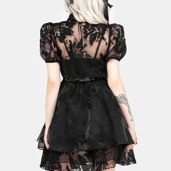 Disturbia Spectre Layered Sheer Mini Dress - Picture 2 of 9